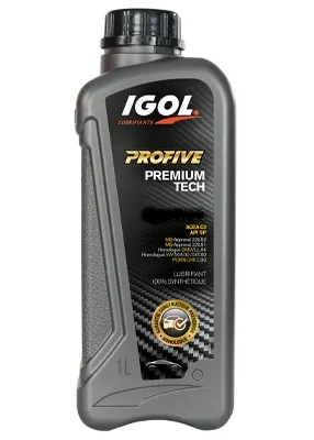 Huile moteur voiture IGOL, 5 litres PROFIVE PREMIUM TECH, 5W-30